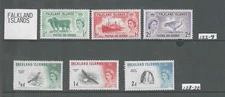 FALKLAND ISLANDS STAMPS MLH -Scott #122-124 & 128-130 - Great Value-Take a Look!