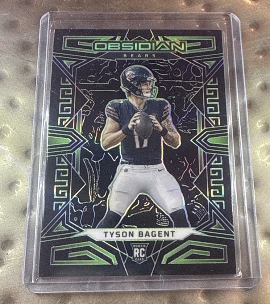 2023 Obsidian Tyson Bagent Electric Etch RC /25 Green #154
