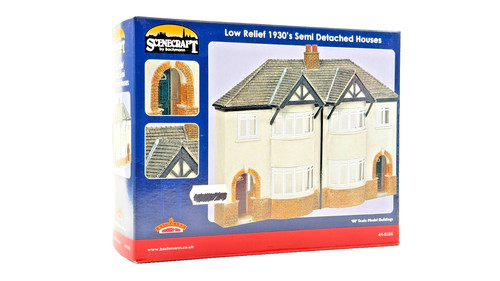 BACHMANN OO GAUGE SCECRAFT - 44-0206 - CASAS SEMI SEPARABLES BAJO RELIEVE AÑOS 30 | Zustand: Used