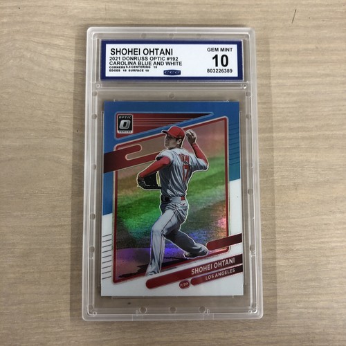 2021 Panini Donruss Optic Shohei Ohtani Carolina Blue and White Prizm CCG 10