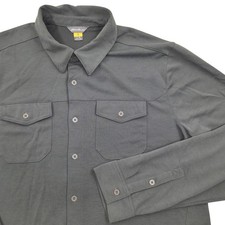 Eddie Bauer Travex Button Up Long Sleeve Shirt Pockets Grey Mens Tall Large