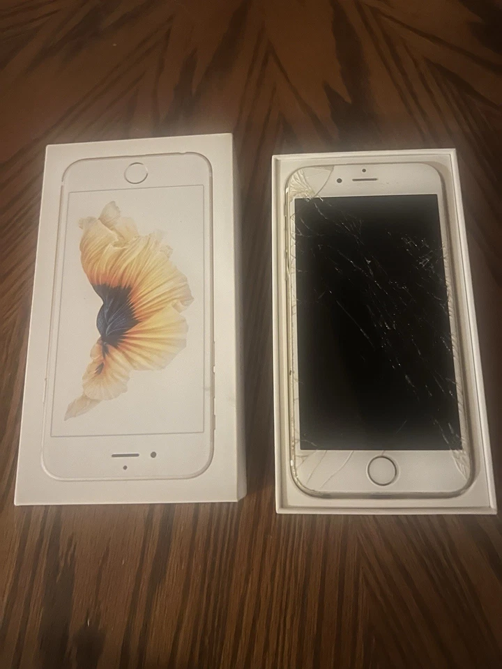 Teléfono Celular Apple iPhone 6 A1586 Funciona, Pantalla Rota - Blanco Con Caja Foto 2 de 4
