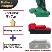 Battery Adapter For Hitachi 18V Power Tools To For Greenworks 24V Li-ion Battery