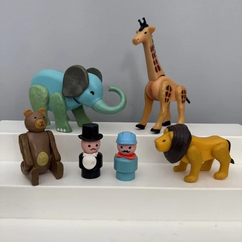 VTG Fisher Price Little People Play Family Circus Train #991 Animals And People