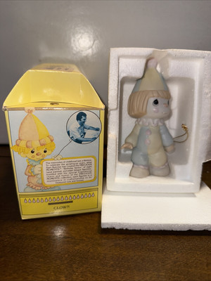 PRECIOUS MOMENTS BIRTHDAY CLOWN FIGURINE 16004 BLESS THE DAYS OF OUR YOUTH 1985
