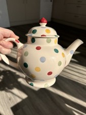 Emma Bridgewater - Large 4-Mug Teapot - Polka Dot Pattern - Excellent Condition
