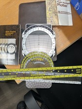 VINTAGE 1981 JEPPESEN - SANDERSON SLIDE GRAPHIC KOMPUTER LOTNICZY + INSTRUKCJA OBSŁUGI I ETUI