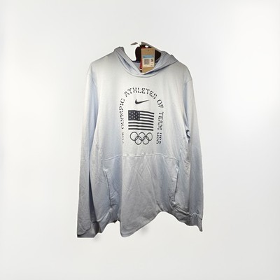 Nike Team USA Restore  Dri-FIT Yoga Lightweight Hoodie Light Blue Men s Size M