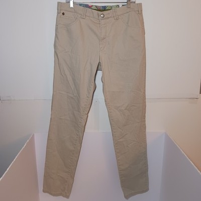 Meyer Hosen AG Germany Straight Fit Tapered Leg Chino Pants Mens Sz 33X33 Beige
