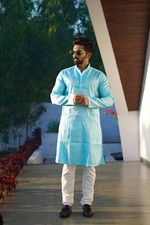 Men Kurta Set Pakistani Kurta Pyjama Indian Suits Sherwani Wedding Party Groom