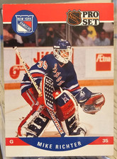 1990-91 Pro Set Mike Richter #627 New York Rangers
