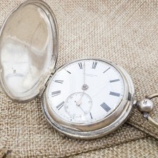 Antique Sterling Silver Rotherhams London Pocket Watch1883 For Parts #54843