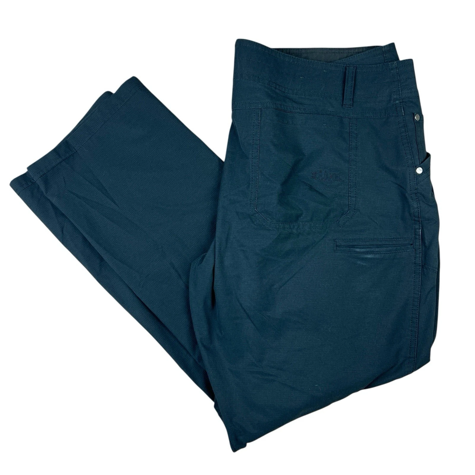Kuhl Silencr Pants Men's 38 X 30 Ripstop Articulated Snap Hiking Outdoor Black