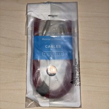 6ft NOISELESS Electric Guitar Bass Cable Pedal AMP Cord 1/4" Braided Red/Black