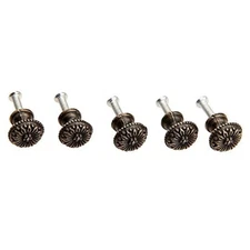  5Pcs Antique Brass Little Knobs, Small Round Drawer Pulls Handles for Jewelry 