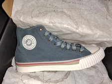 PF Flyers Center Hi Reiss Blue White Womens Casual Shoes PM11CH3C
