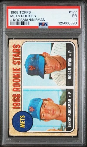 1968 Topps - 1968 Rookie Stars Nolan Ryan, Jerry Koosman #177 (RC) CLEAN