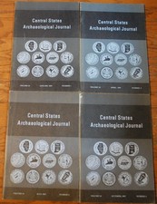 CSAJ-Central States Archaeological Journal issue #1, 2, 3 & 4-1987 complete set