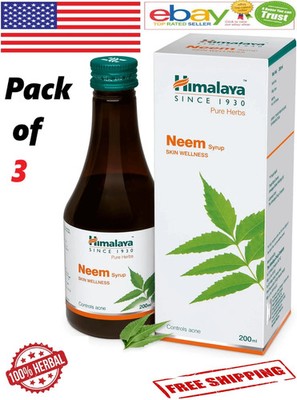 3 Flaschen Himalaya Neem Sirup für Haut-Wellness je 200 ml Ablaufdatum 2027