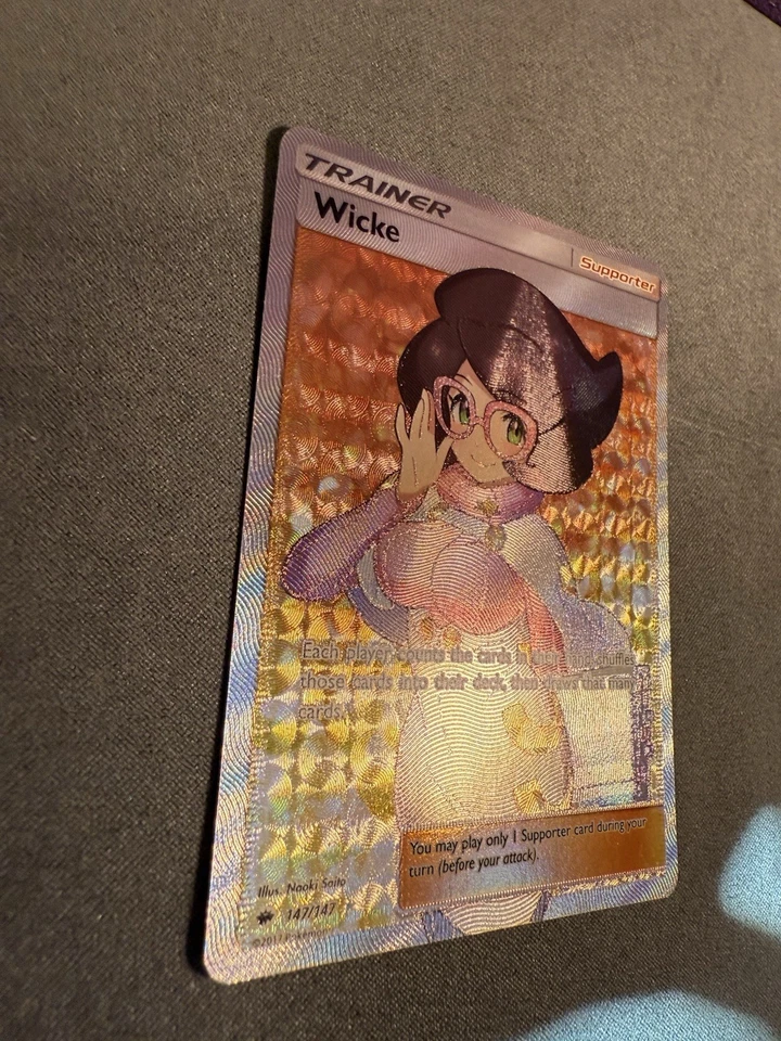 Wicke 147/147 ULTRA RARE Burning Shadows HOLO NM Pokemon Card - Image 4 of 4
