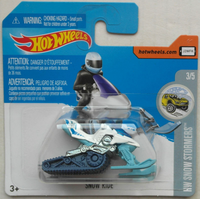 Hot Wheels Snow Ride Schneemobil Snowmobile Weiß/Blau Hw Snow Stormers Neu/Ovp