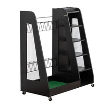 Premium Wood Golf Bag Rack &ndash; Stores 2 Bags, Garage/Car/Club Storage