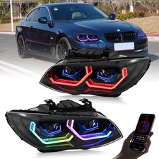 Paar RGB LED Scheinwerfer für BMW 3er E92 E93 2010-2013 Frontscheinwerfer