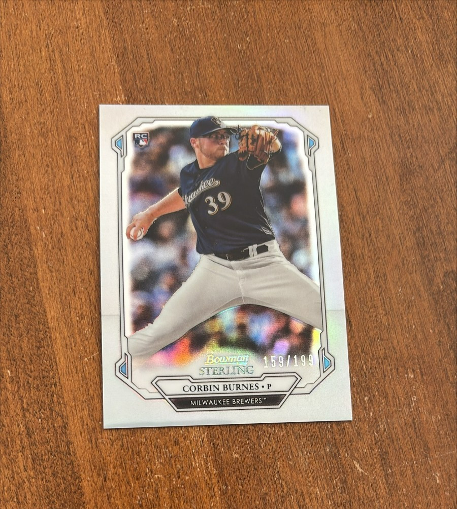 Corbin Burnes 2019 Bowman Sterling Rookie Refractor Diamondbacks Brewers /199 RC