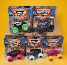 NEW 5 PC MONSTER JAM SPIN MASTER DIECAST TRUCKS SERIES 7 1:64 LOT RETIRED