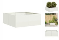 PflanzküBel BlumenküBel Pflanzcontainer PflanzgefäßE Weiß 80X80X30 Cm Stahl