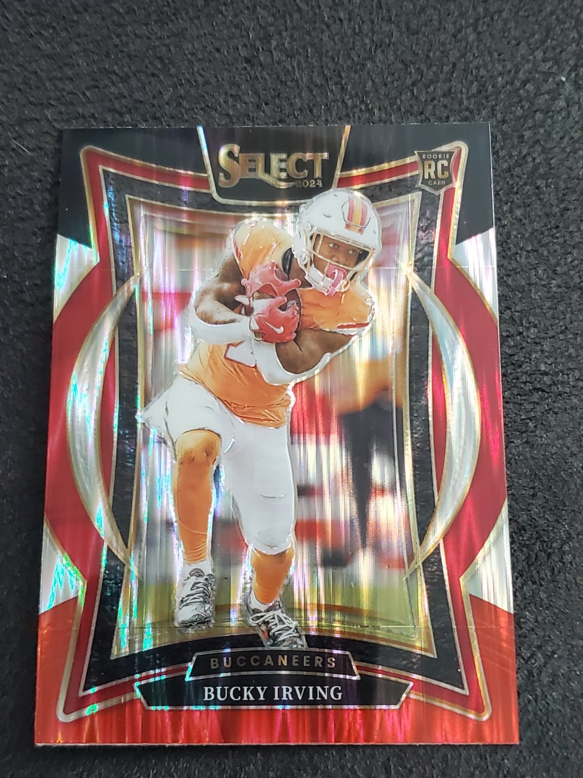 2024 Panini Select - Concourse Bucky Irving #4 Black & Red Shock Prizm Rookie