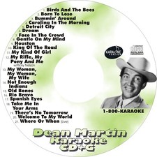 CUSTOM KARAOKE DEAN MARTIN RARE 21 SONG cdg CD G COUNTRY RIO BRAVO DETROIT CITY