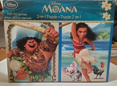 Disney Store 2 Pack Moana With Pua Hei Hei And Maui Puzzles Rare