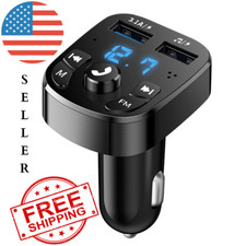 In Car Bluetooth FM Transmitter Radio MP3 Wireless Adapter Car Kit USB Charger 2
