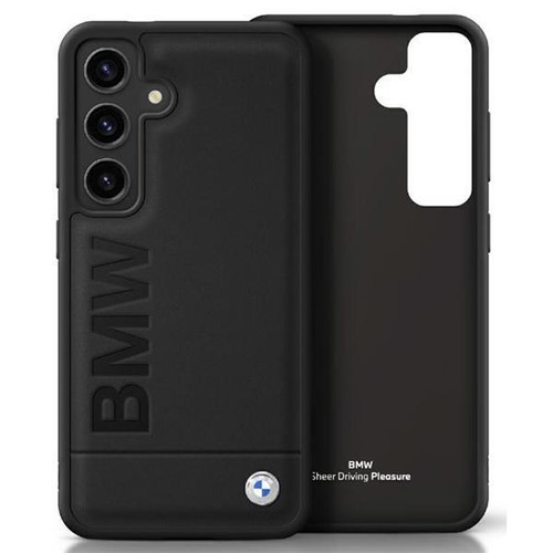 Étui pour Téléphone Portable Galaxy S25 BMW Cuir Véritable Noir Logo Métal - Photo 4 sur 8