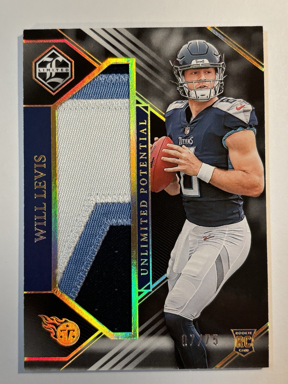 Will Levis Panini Limited Unlimited Potential Relics #LPWL Base