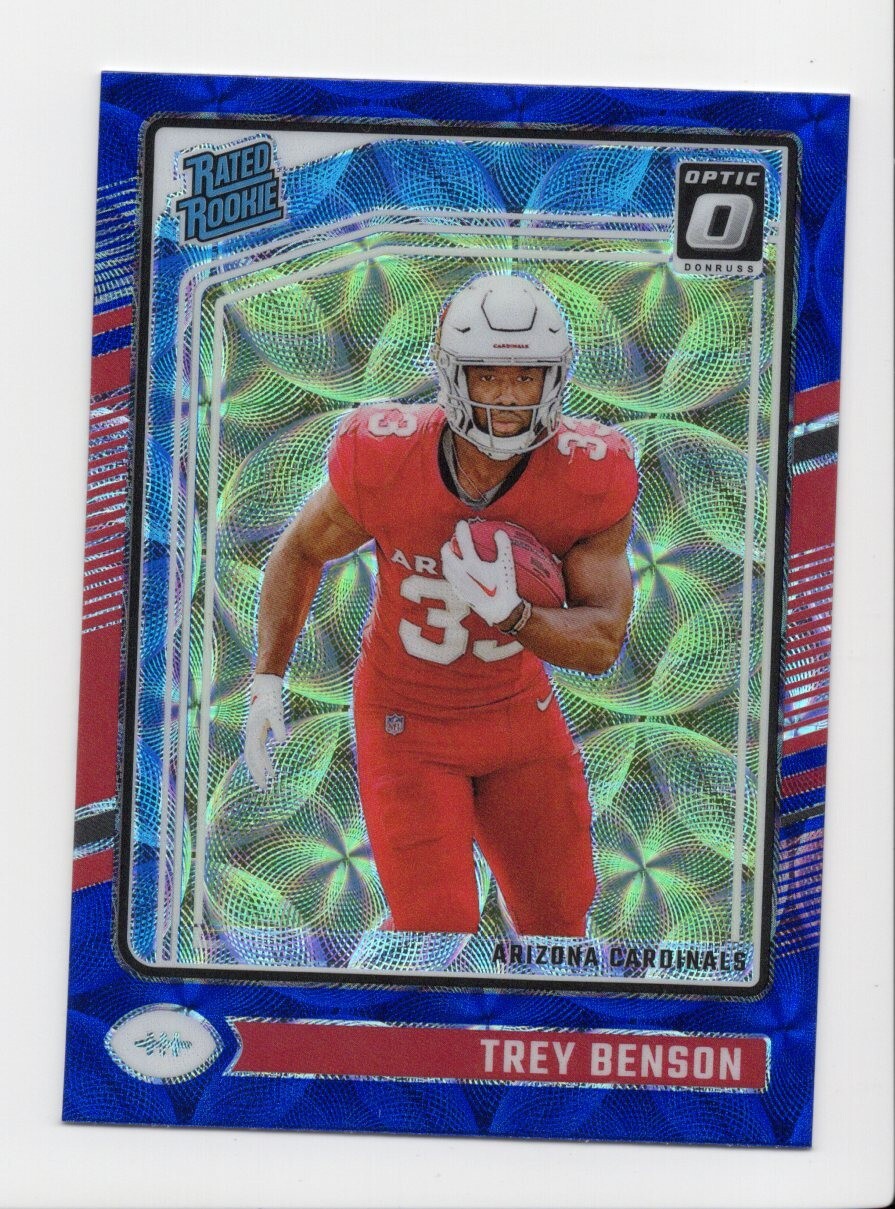 2024 Panini Donruss Optic - Rated Rookie Trey Benson #293 Blue Scope Prizm (RC)