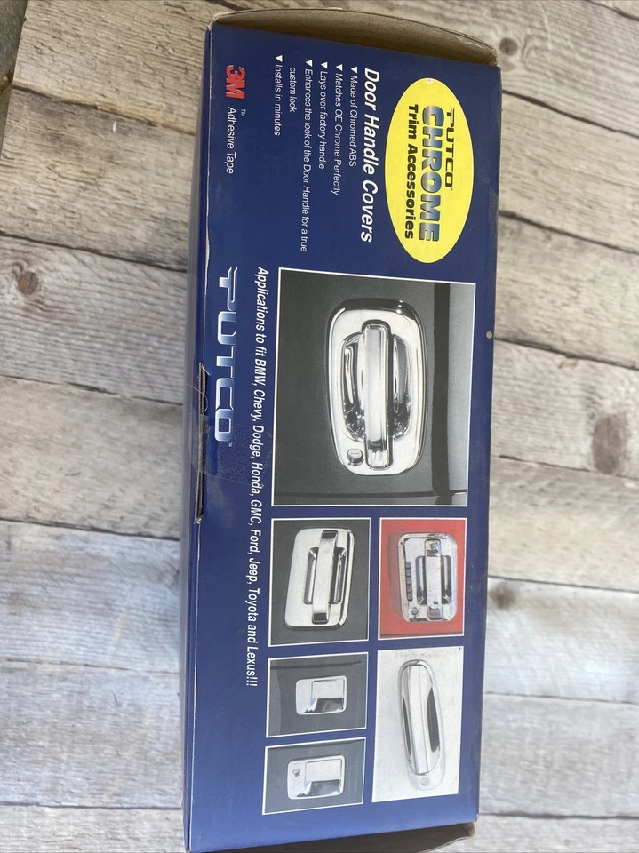 FORD F150 PUTCO 2004-2014 CUBIERTAS DE MANIJA DE PUERTA CROMADAS P/N 401007 NUEVAS, SIN USAR Foto 3 de 3