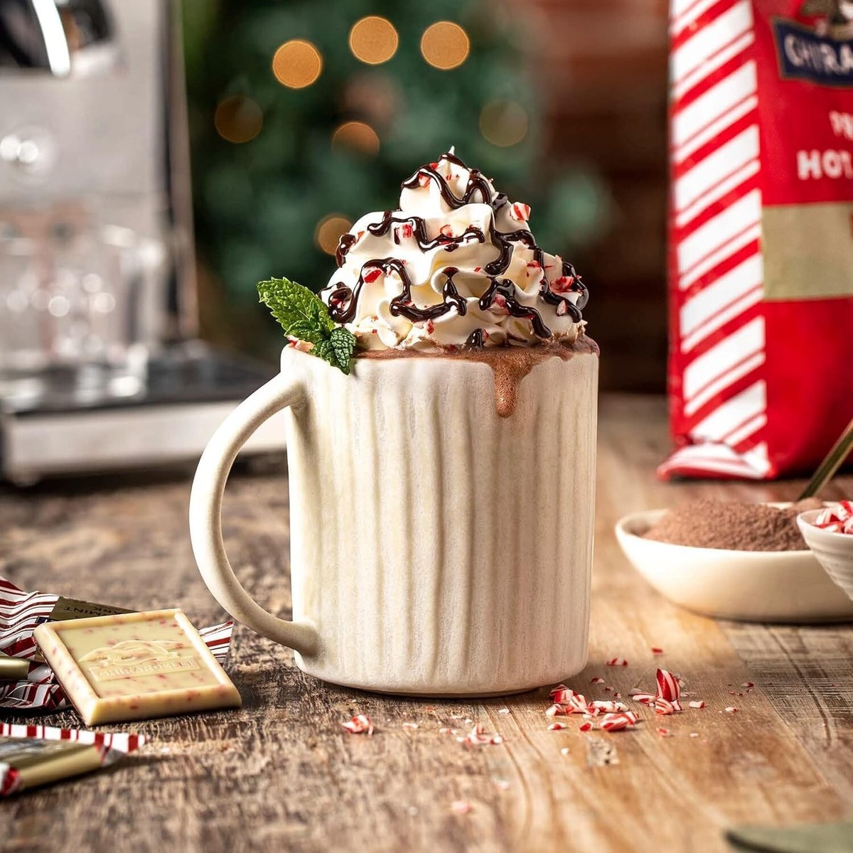 Ghirardelli Peppermint Hot Cocoa Mix Packets 16Count Box (EXP