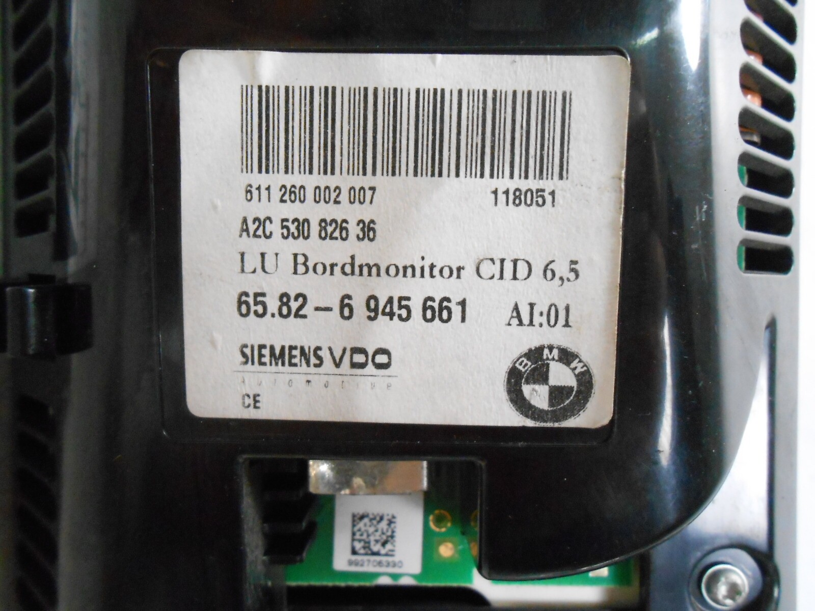 Multifunction Display BMW E60 525D 2004 65.82-6945661 A2C53082636  