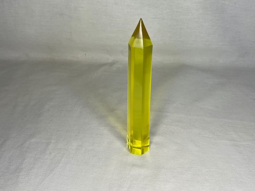 Superman Kryptonite, Gold Acrylic Crystal, Real Prop Replica, Plaque, Item Stand - Picture 2 of 8