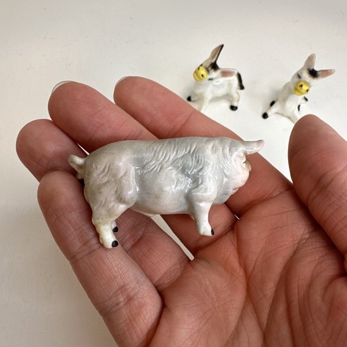 Vintage Porcelain Figurines Pig & Hagen Renaker Donkeys Figures - Picture 4 of 21