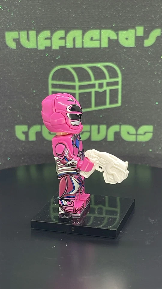 Minifigura de ladrillo personalizada impresa SABANS POWER RANGERS LEGO PINK RANGER Foto 4 de 4