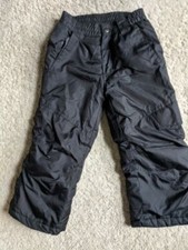Boys / Kids Winter Snow Pants- Size XS 4-5 - Black - Faded Glory