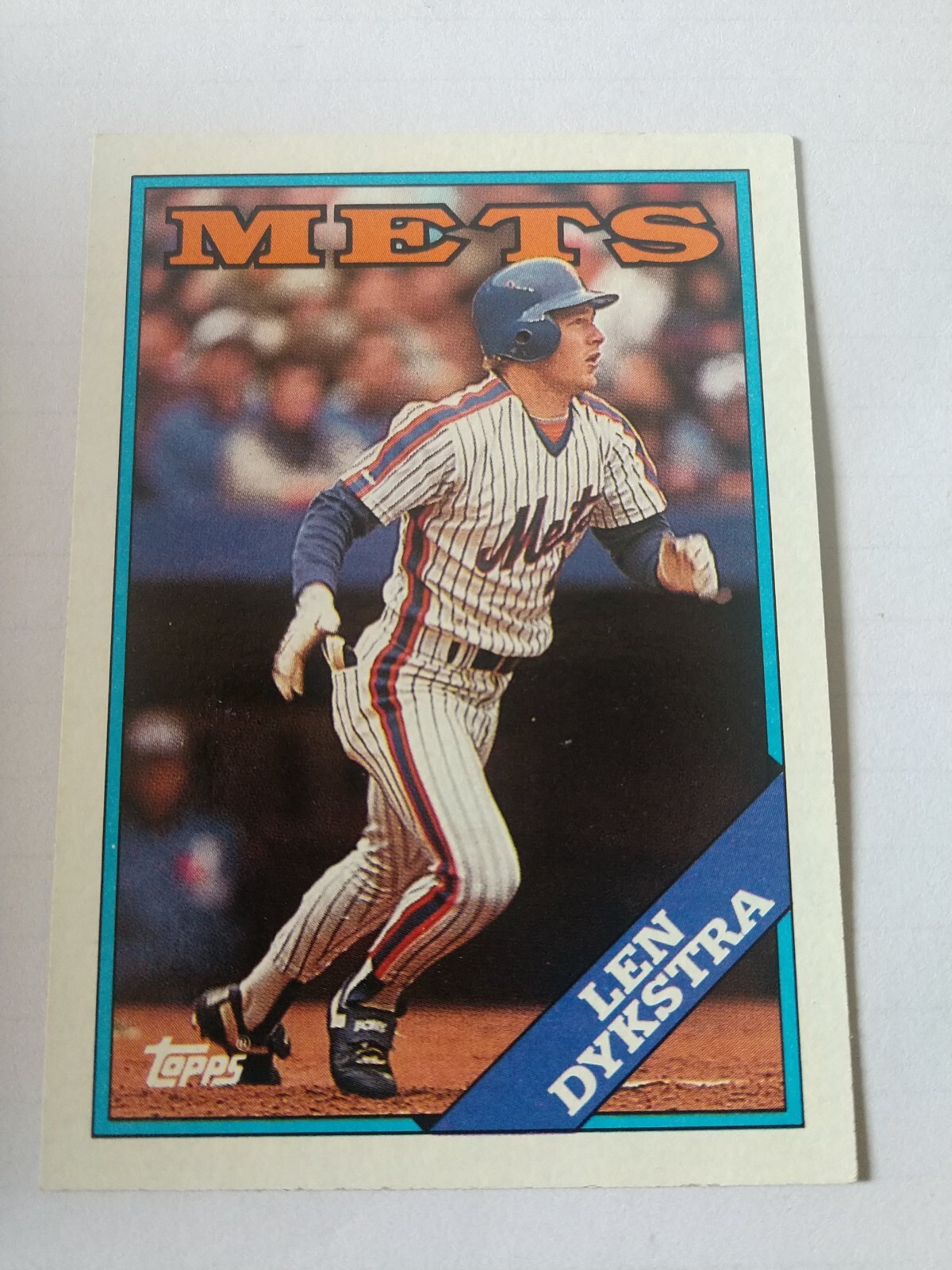 1988 Topps Len Dykstra baseball card #655 . New York Mets. 