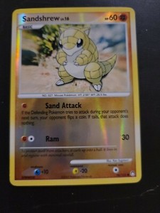Pokemon TCG Card 2007 Mysterious Treasures - Sandshrew 96/123 Reverse Holo