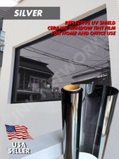 One Way Mirror Reflective Color UV Window Tint Film Home and Office Silver 