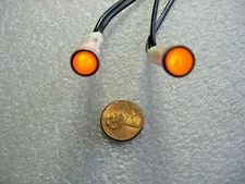 2) Leecraft Amber Flush Tineon 3600 Neon 5/16" Press-Fit 125V AC Panel Lights