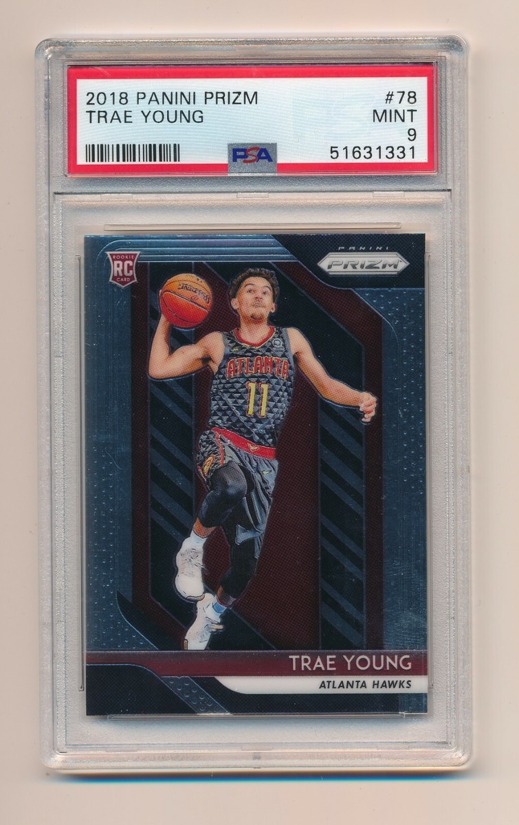 PSA 9 2018-19 PANINI PRIZM #78 TRAE YOUNG ROOKIE RC *ATLANTA HAWKS 