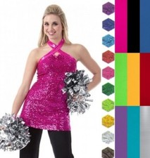 Varsity Tunic TOP ONLY Dance Costume Lined Solid Sequin Child  Adult Sizes